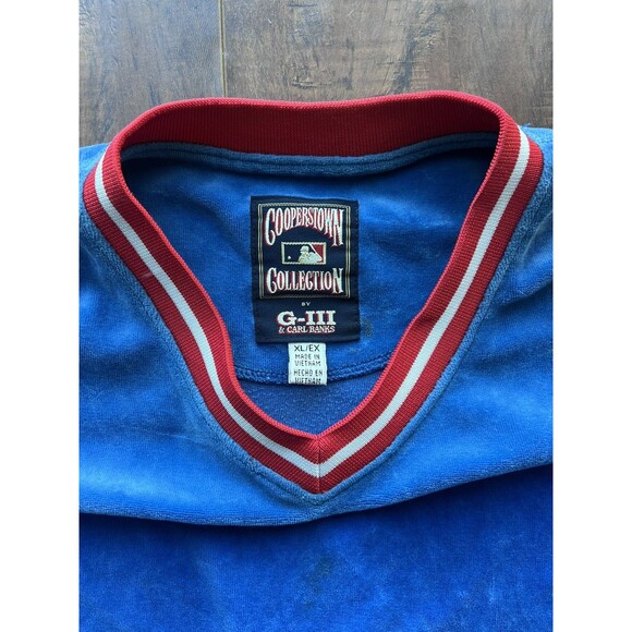 G-III Carl Banks Chicago Cubs Cooperstown Bear Logo Blue Jersey Shirt Men XL - Picture 2 of 7
